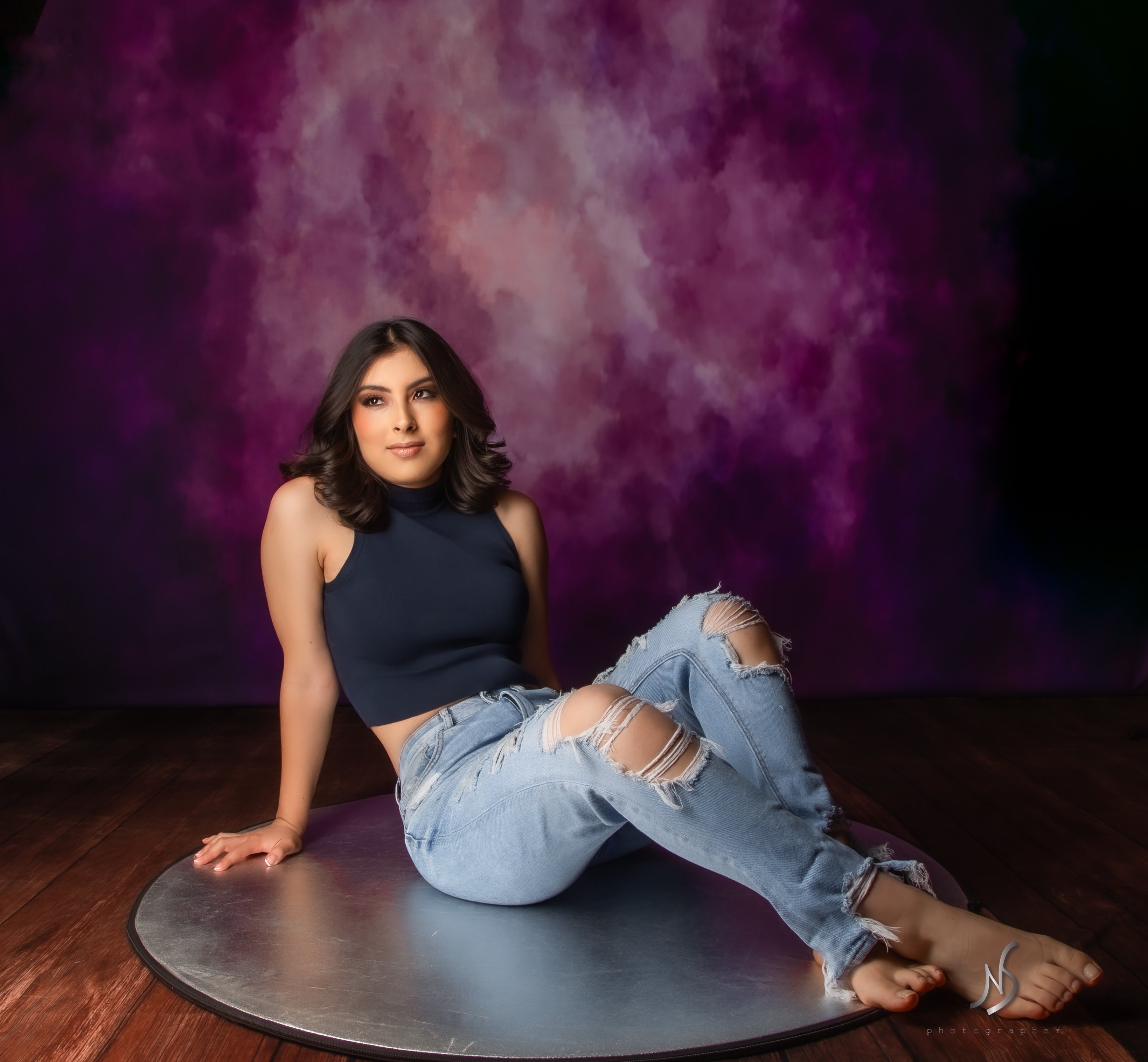 Kate Couleur Grenade Abstrait Toile de fond conçue par Pine Park Collection - Kate Backdrop FR