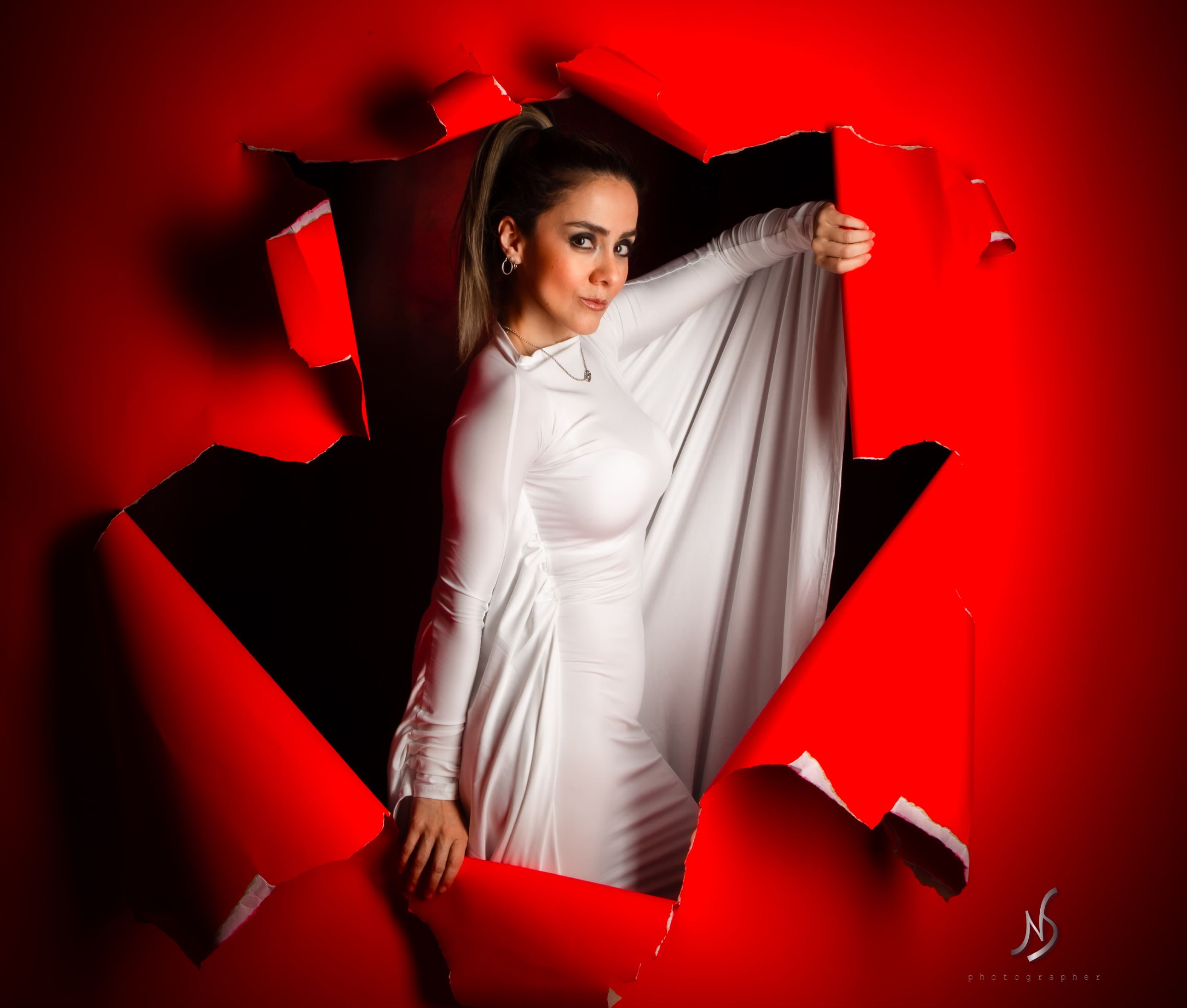 Kate Rouge Fond de Papier Sans Couture pour la photographie - Kate Backdrop FR