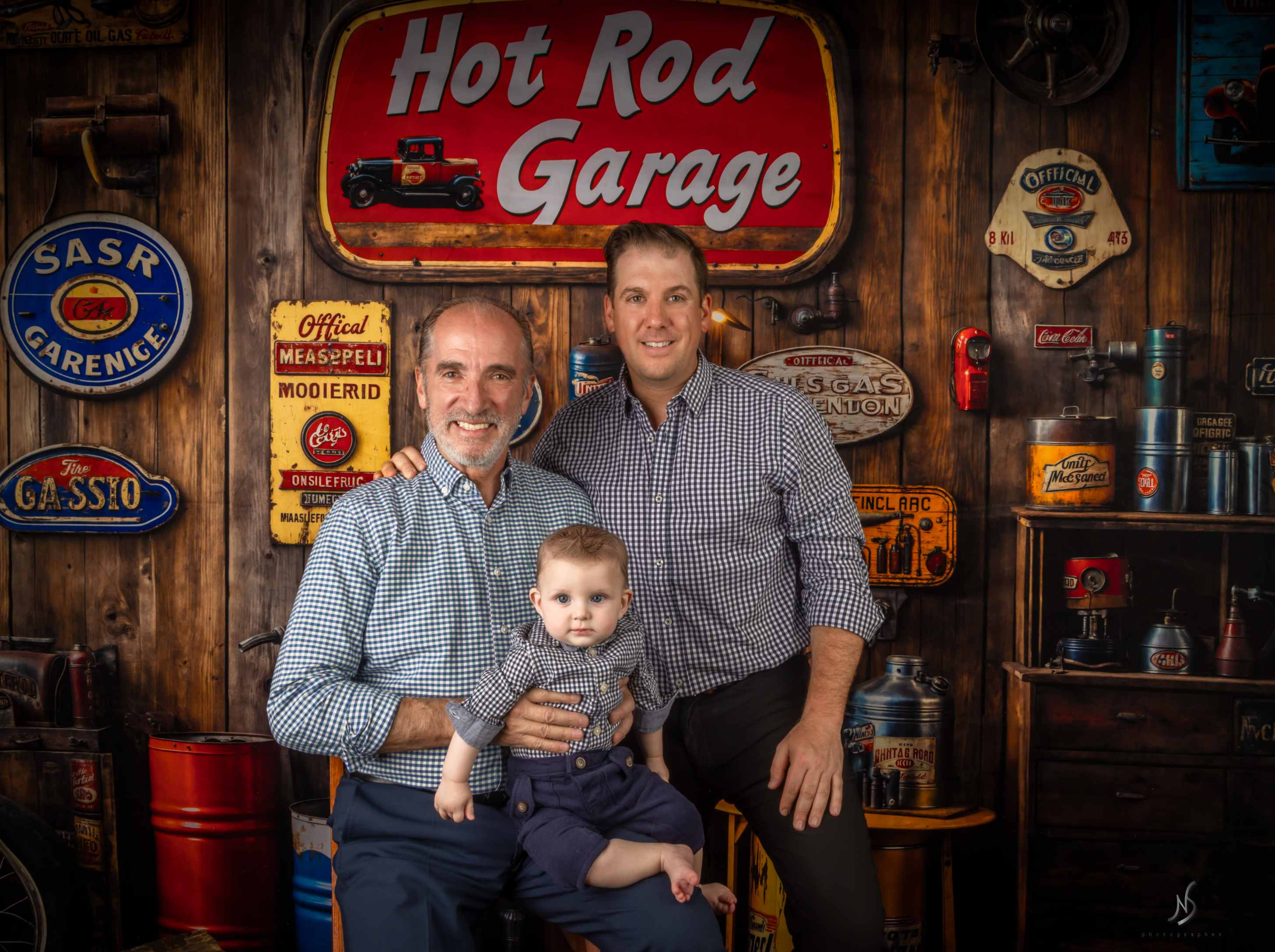 Kate Garage Vintage Mur en Bois Toile de fond conçue par Emetselch - Kate Backdrop FR