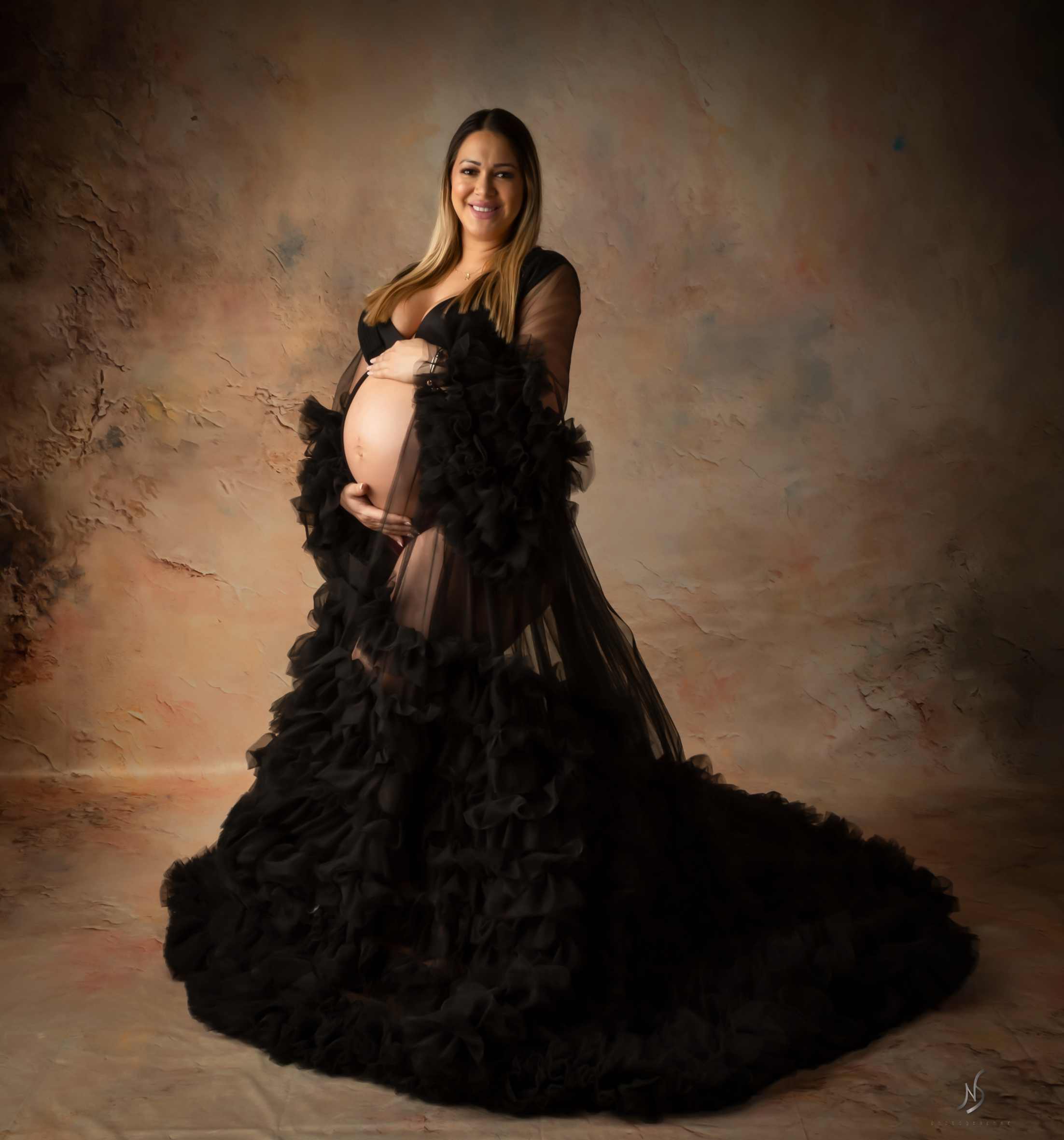 Kate Abstrait Vintage Marron clair Portrait Toile de fond conçue par Emetselch - Kate Backdrop FR