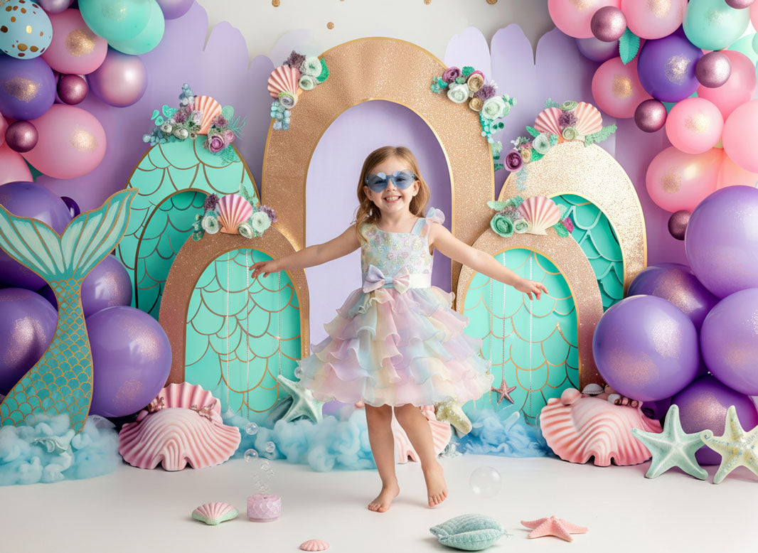 Kate Anniversaire Coloré Princesse Robe pour Enfants avec Lunettes - Kate Backdrop FR