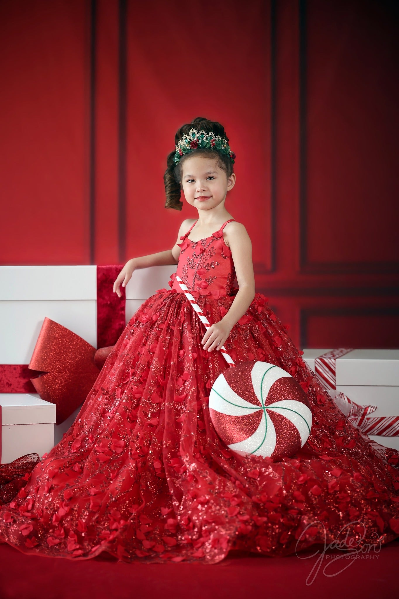 Kate Mur Vintage Rouge Photo de famille Toile de fond pour la photographie - Kate Backdrop FR