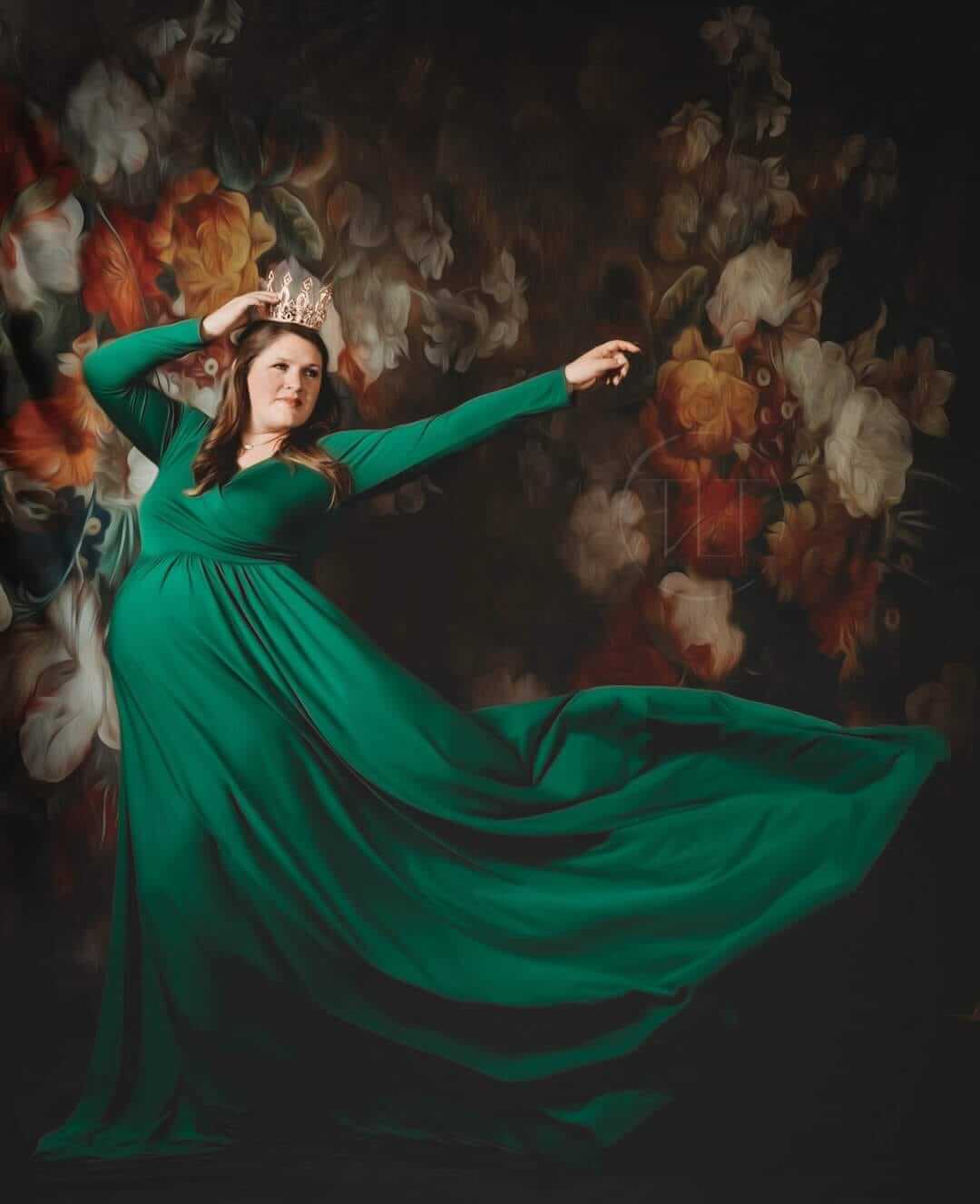 Kate Beaux-Arts Rétro Fleurs Toile de fond pour la photographie - Kate Backdrop FR