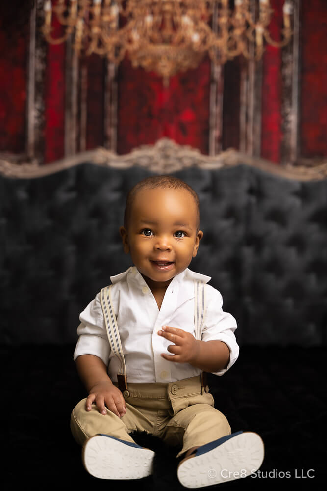 Kate Boudoir Tête de lit Rouge Mur Rétro Toile de fond conçue par Chain Photographie - Kate Backdrop FR