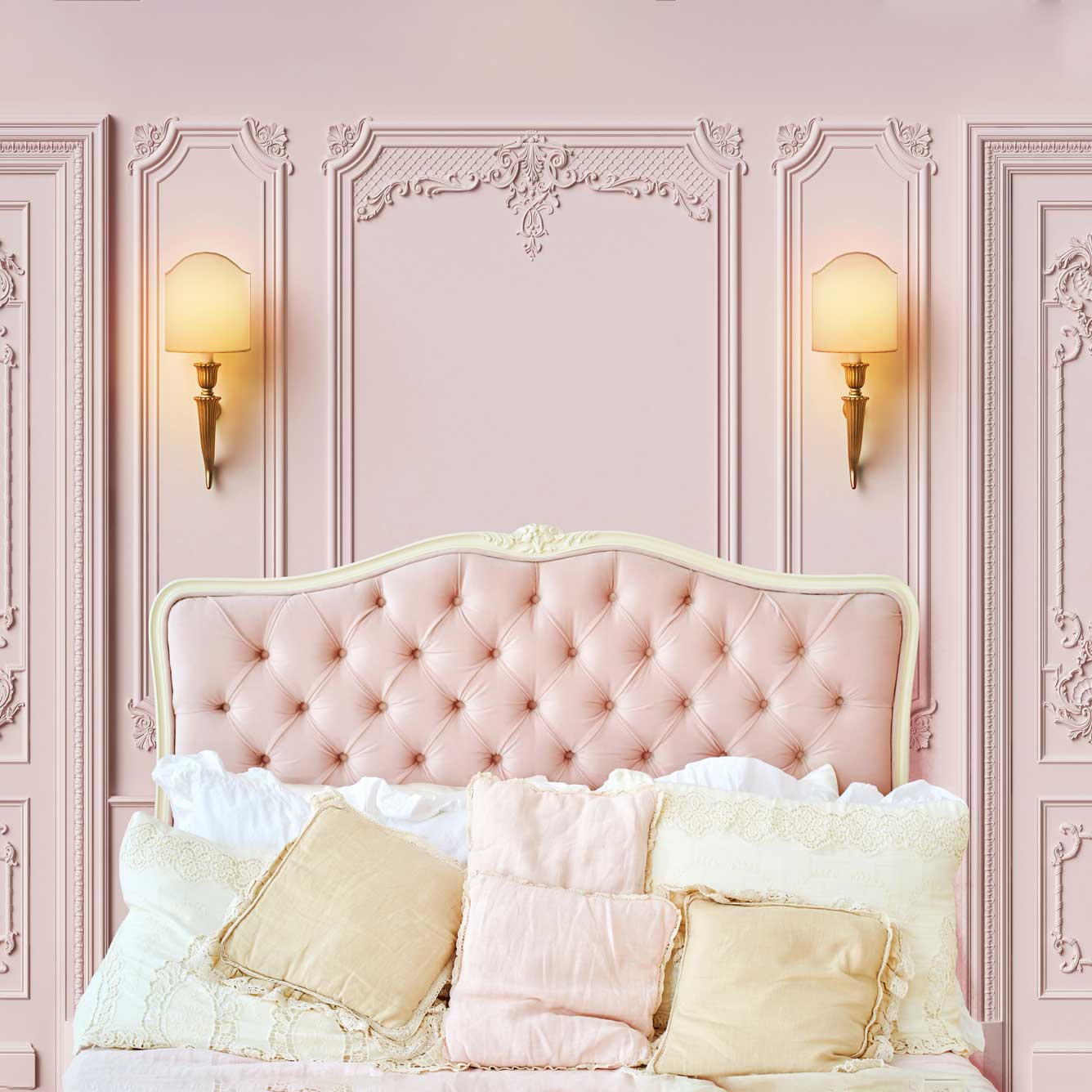 Kate Boudoir Rose Tête de lit Mur Vintage Toile de fond conçue par Chain Photographie - Kate Backdrop FR