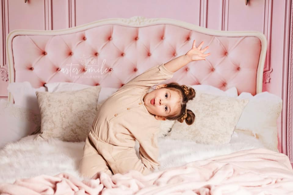 Kate Boudoir Rose Tête de lit Mur Vintage Toile de fond conçue par Chain Photographie - Kate Backdrop FR