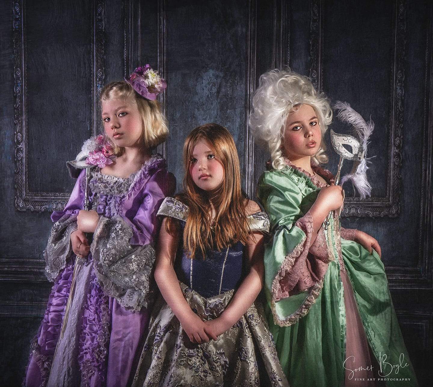 Kate Bleu foncé Vintage Mur Boudoir Mariage Toile de fond conçu par Chain Photographie - Kate Backdrop FR