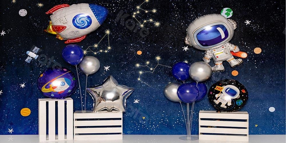 Kate Astronaute Univers Cake Smash Toile de fond conçu par Emetselch - Kate Backdrop FR