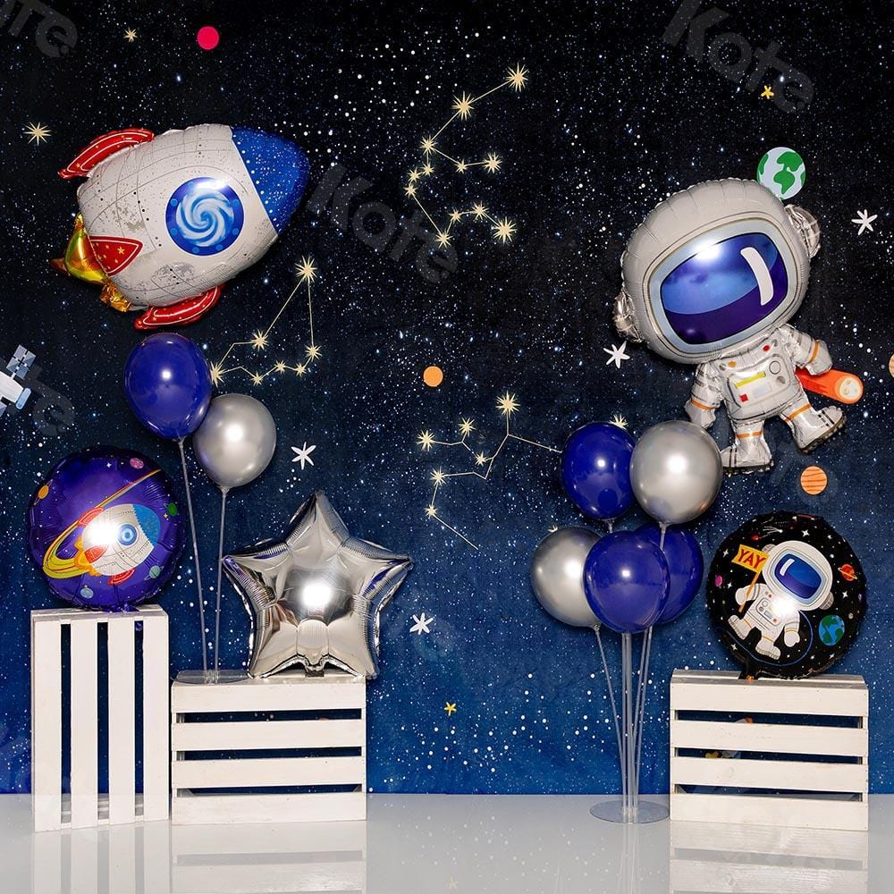 Kate Astronaute Univers Cake Smash Toile de fond conçu par Emetselch - Kate Backdrop FR