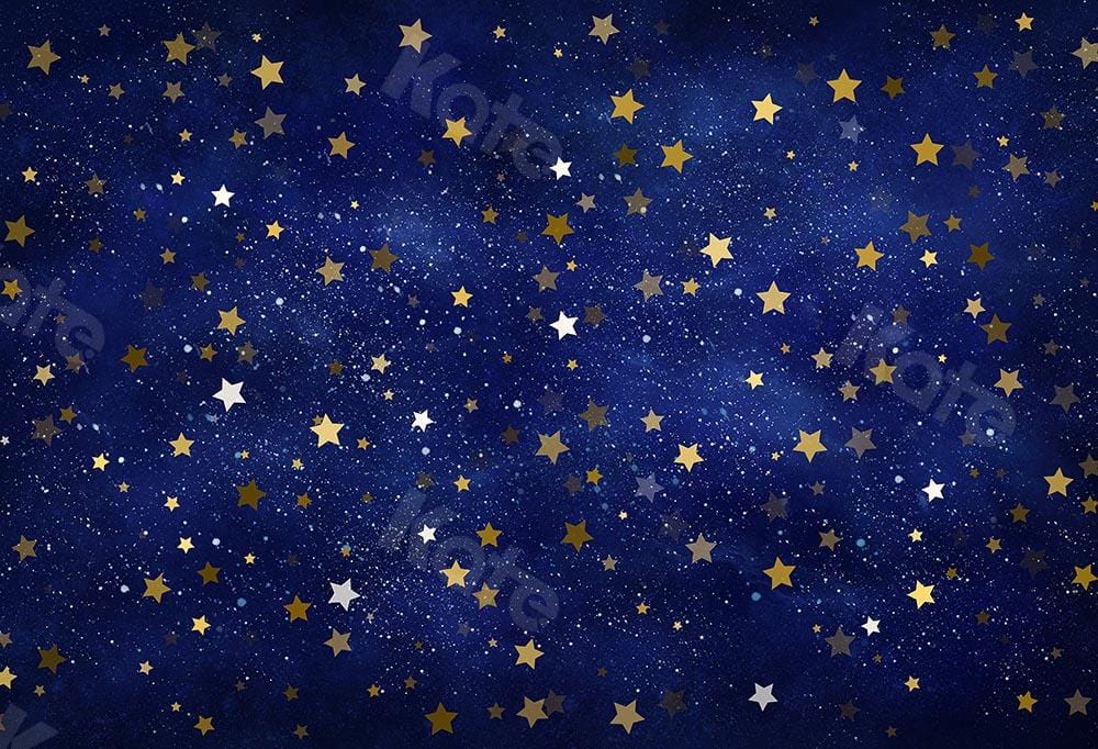 Kate Étoiles Nuit Ciel bleu Enfant Toile de fond conçue par Chain Photographie - Kate Backdrop FR