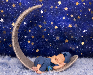 Kate Étoiles Nuit Ciel bleu Enfant Toile de fond conçue par Chain Photographie