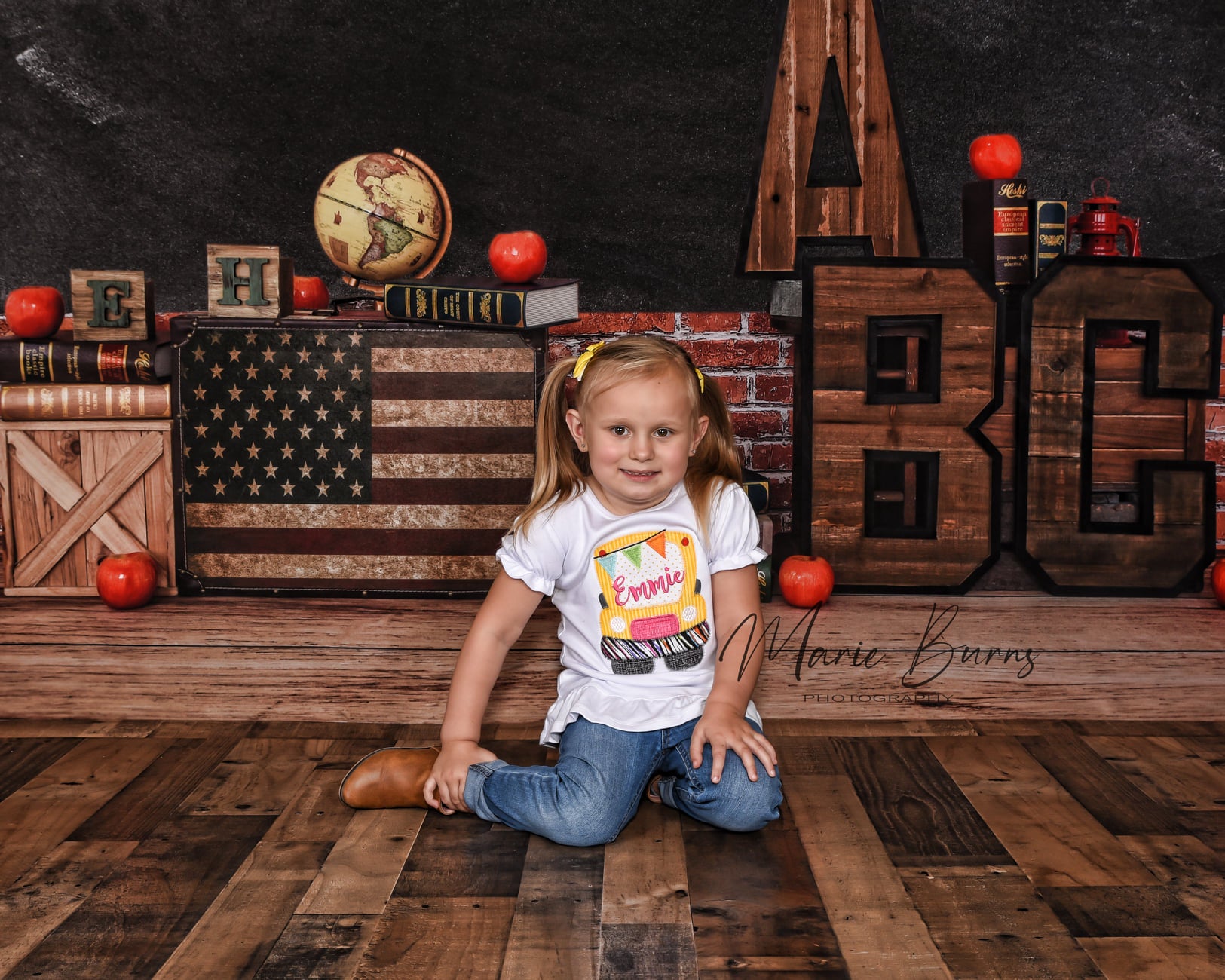 Kate retour à l'école tableau noir américain fond conçu par Emetselch - Kate Backdrop FR