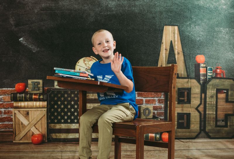 Kate retour à l'école tableau noir américain fond conçu par Emetselch - Kate Backdrop FR