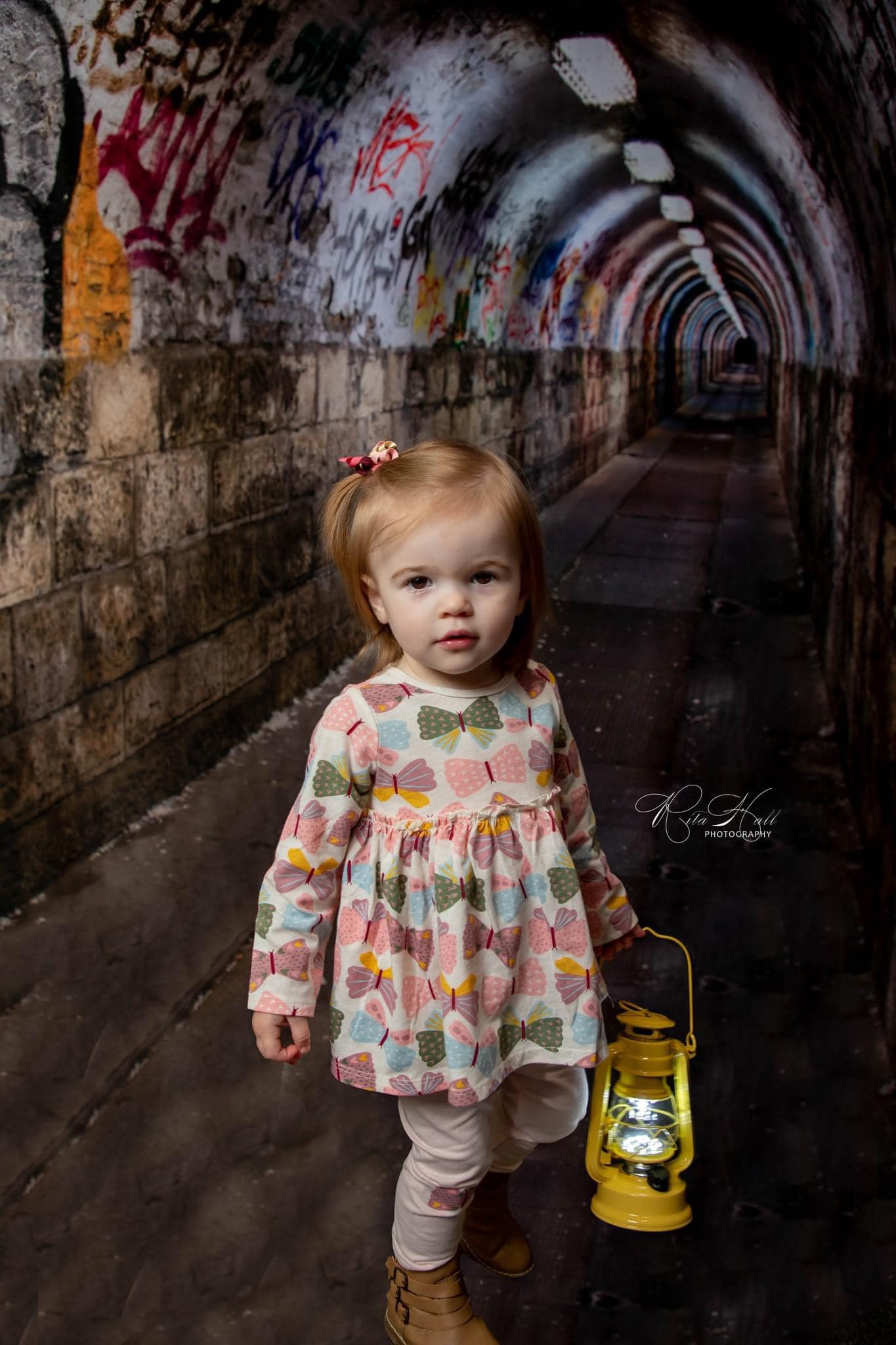 Kate Bâtiment Tunnel Mur de graffiti Toile de fond pour la photographie