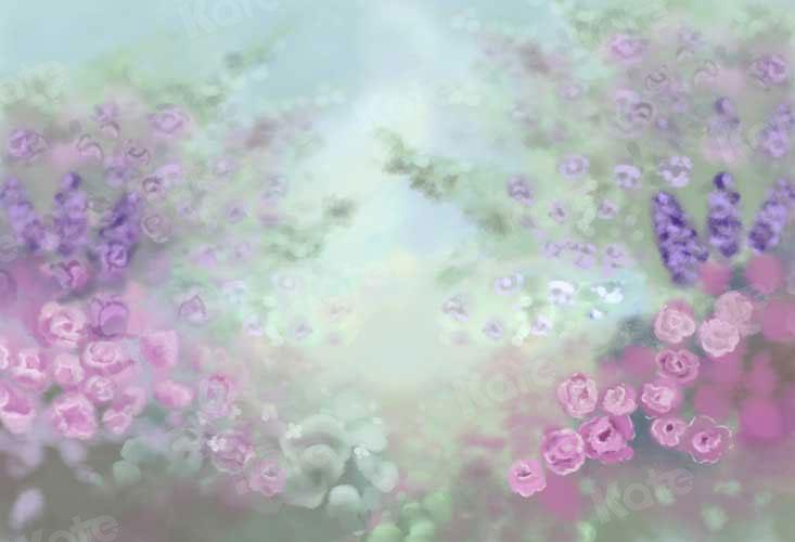 Kate Beaux-Arts Flou Fleurs Toile de fond pour la photographie - Kate Backdrop FR