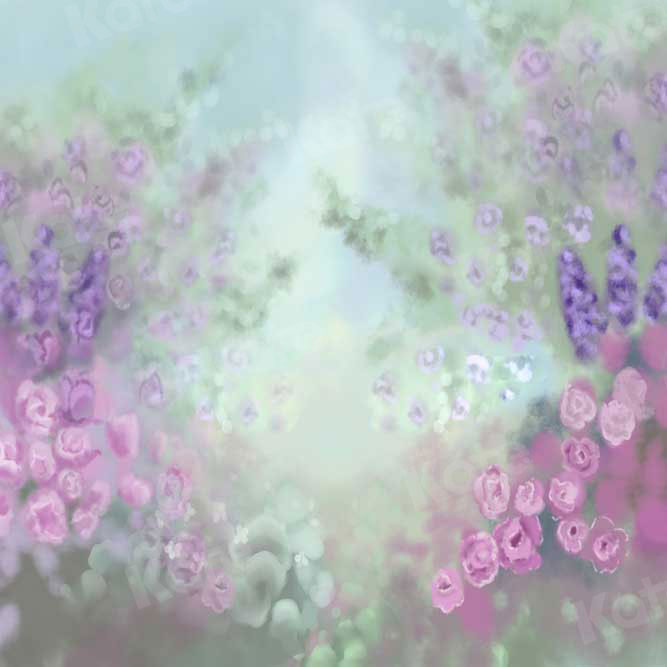 Kate Beaux-Arts Flou Fleurs Toile de fond pour la photographie - Kate Backdrop FR