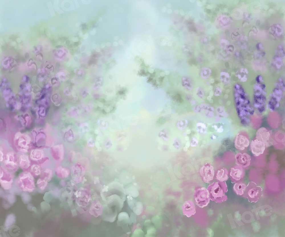 Kate Beaux-Arts Flou Fleurs Toile de fond pour la photographie - Kate Backdrop FR