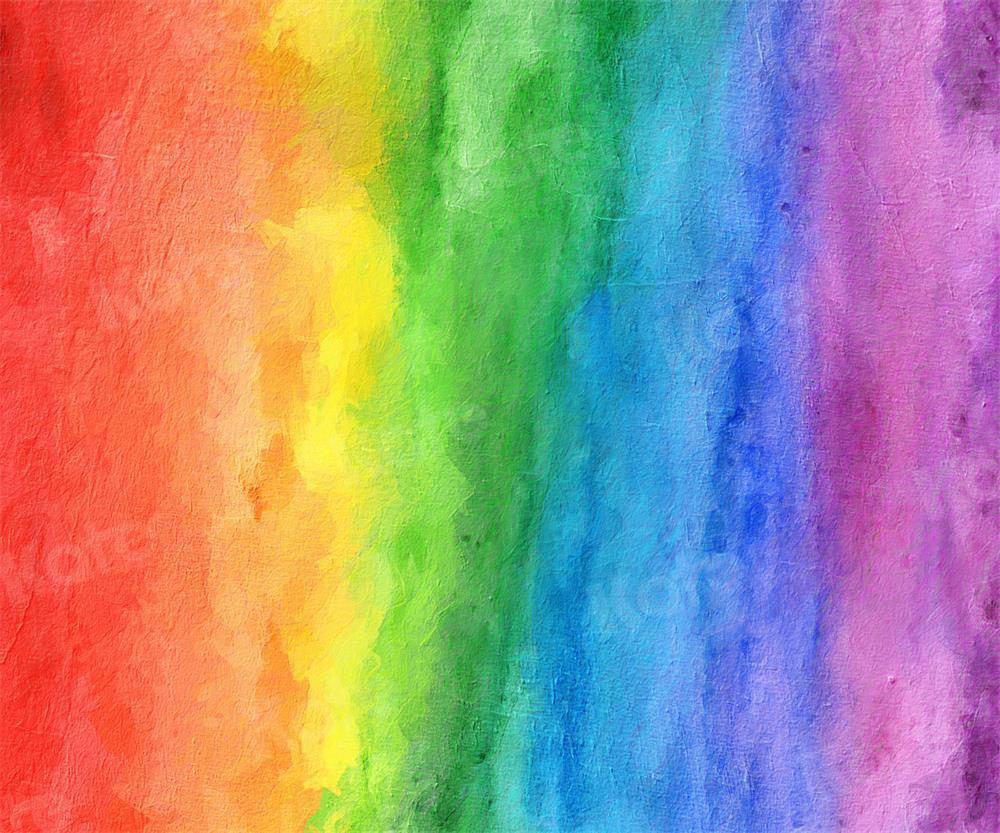 Kate Paysage Coloré Arc-en-ciel Cake Smash Toile de fond pour la photographie - Kate Backdrop FR