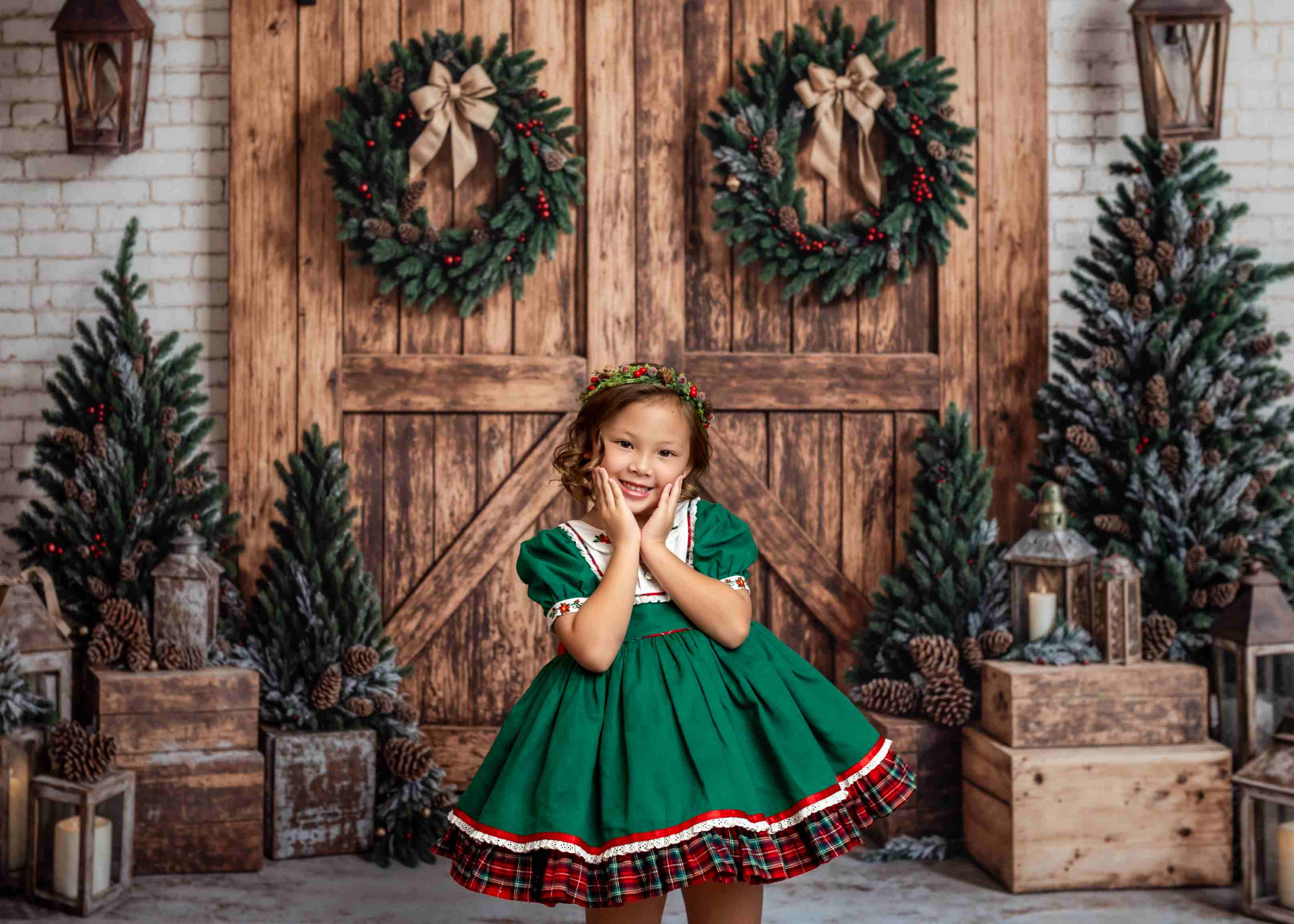 Kate Noël Rustique Grange Porte en bois Toile de fond conçue par Emetselch - Kate Backdrop FR