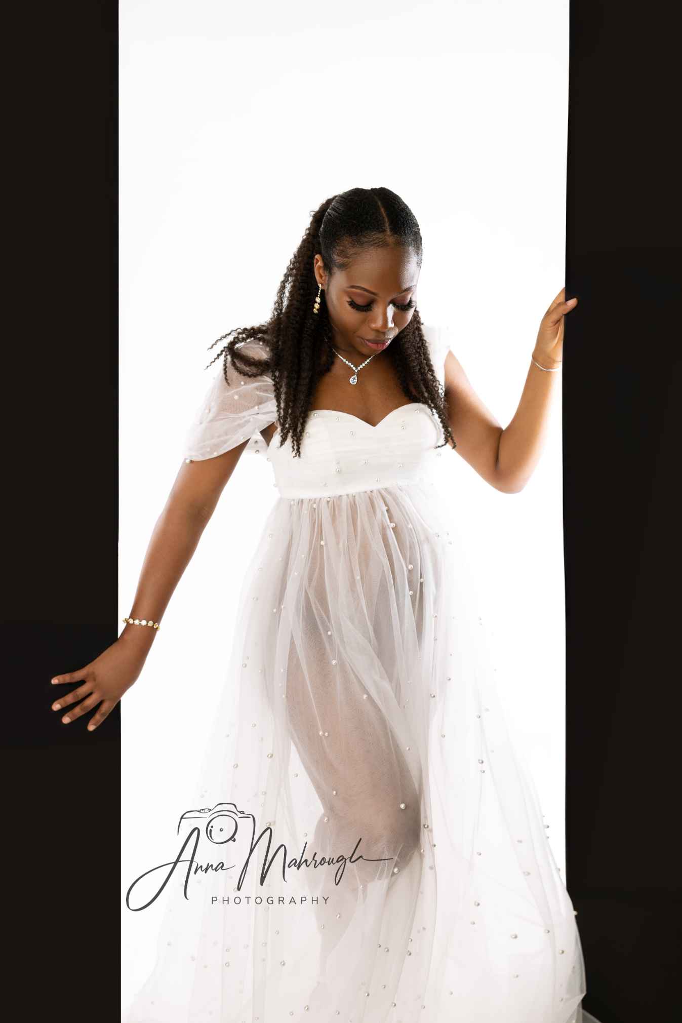 Kate Maille Sans bretelles Élégant Robe de Grossesse pour Séance Photo - Kate Backdrop FR