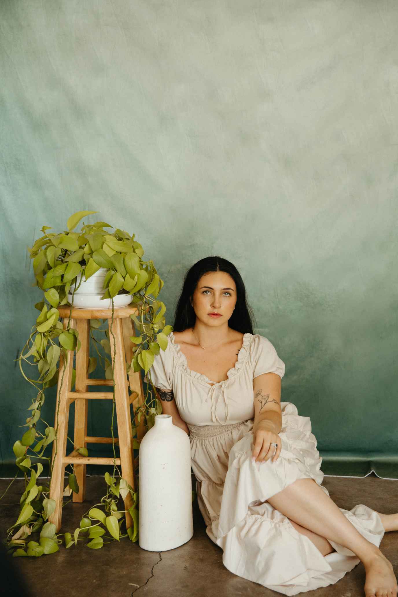 Kate Abstrait Texture Vert Olive Foncé Froid Toile de fond pour la photographie - Kate Backdrop FR