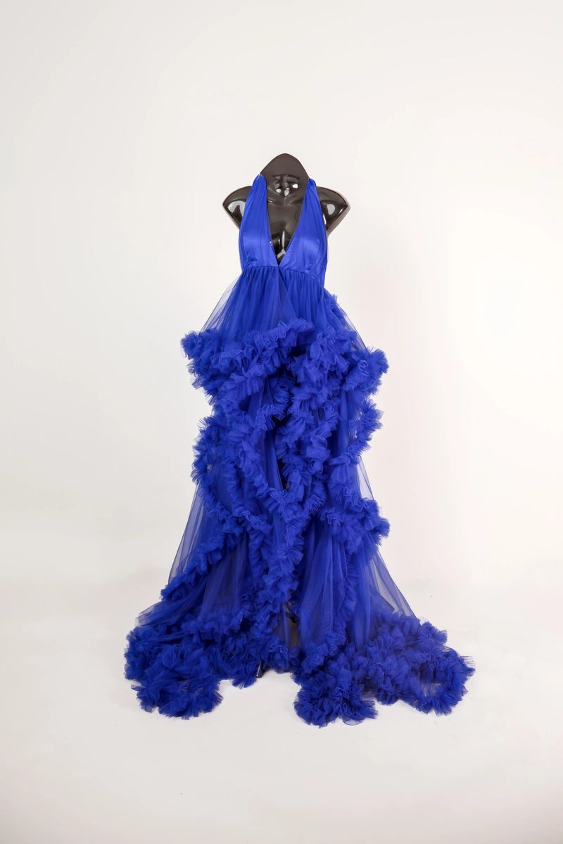 Kate Licou Fendue Maille Dos nu Robe de Grossesse pour Séance Photo - Kate Backdrop FR