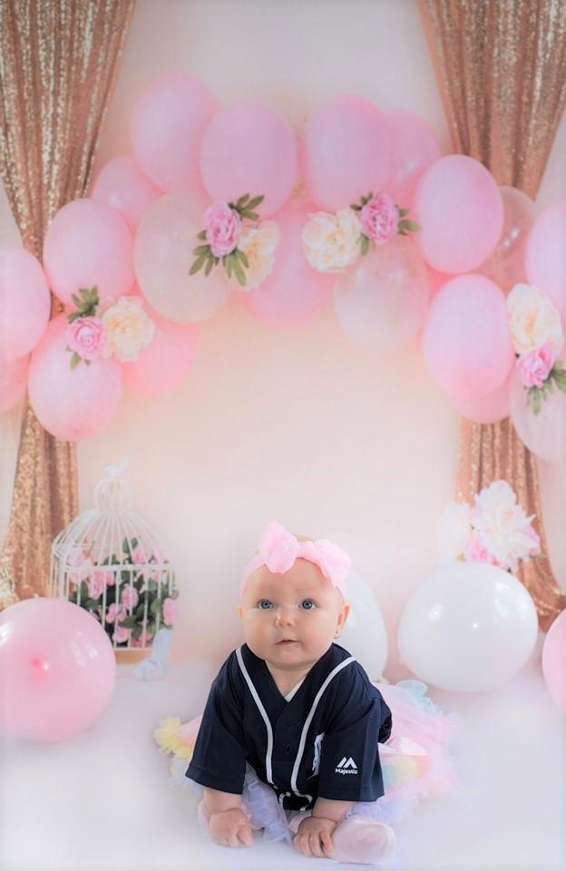 Kate Ballons roses Anniversaire Enfants Toile de fond pour la photographie