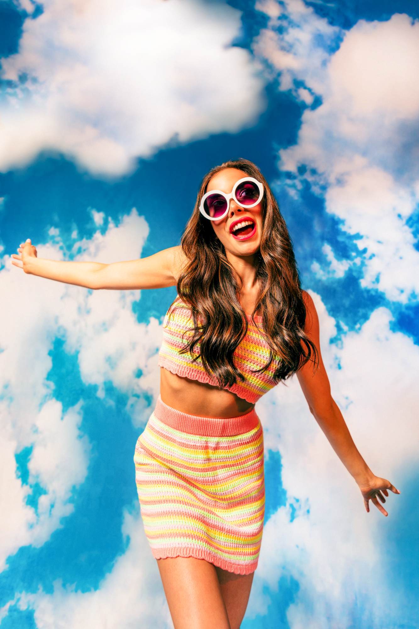 GROUPE VIP - Kate Ciel bleu Nuages blancs Paysage Toile de fond conçue par Chain Photographie - Kate Backdrop FR