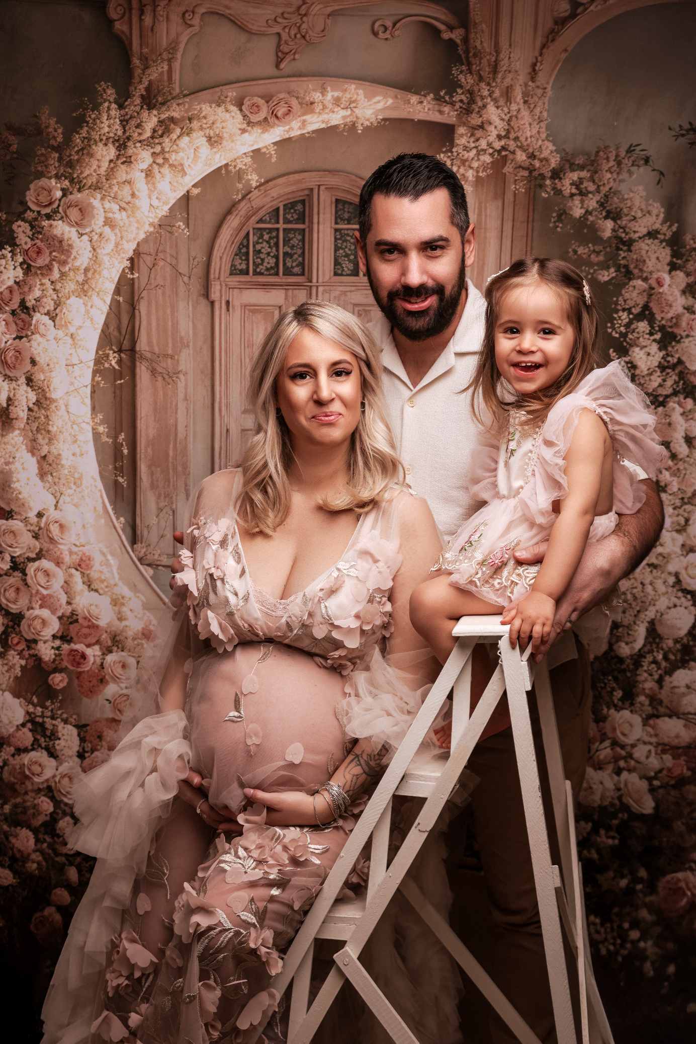 Kate Fête des mères Lune Fleurs Mariage Toile de fond en Laine conçue par Emetselch - Kate Backdrop FR