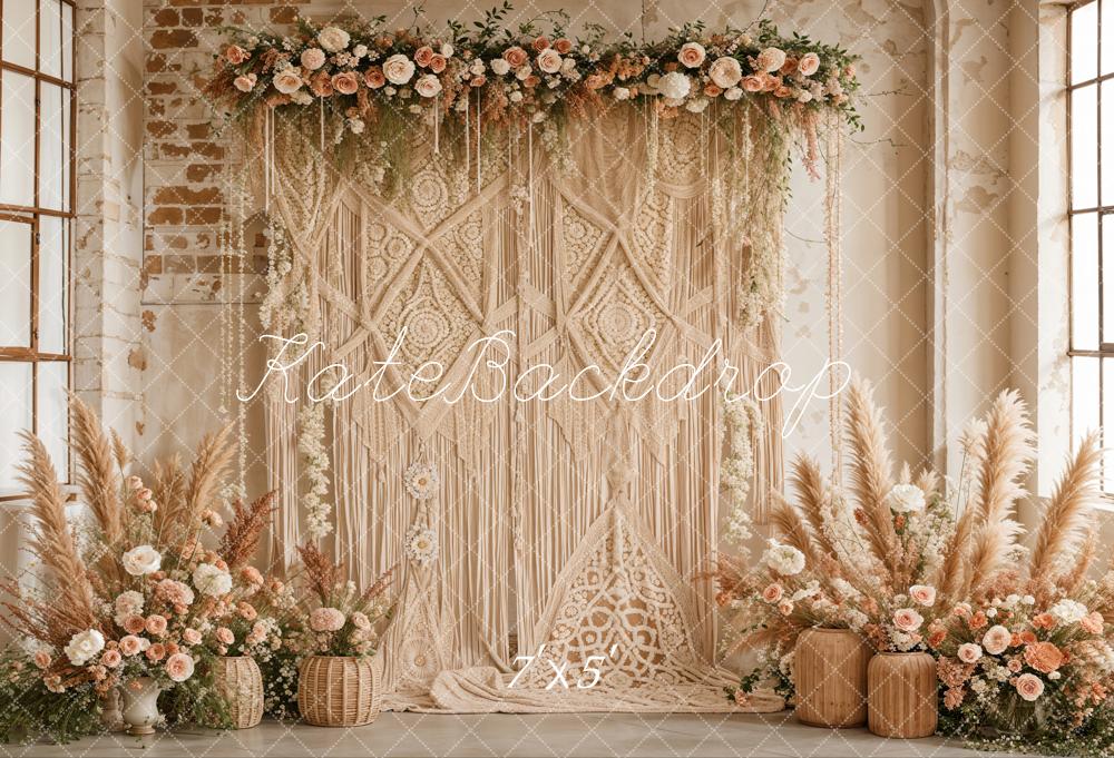 Kate Bohème Fleur Rideaux Chambre Toile de fond conçue par Emetselch - Kate Backdrop FR