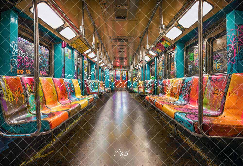 Kate Créatif Graffiti Métro Toile de fond conçue par Emetselch - Kate Backdrop FR