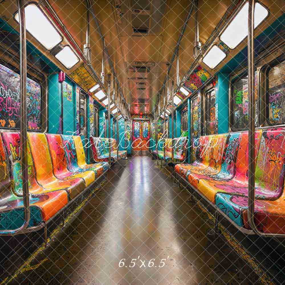 Kate Créatif Graffiti Métro Toile de fond conçue par Emetselch - Kate Backdrop FR