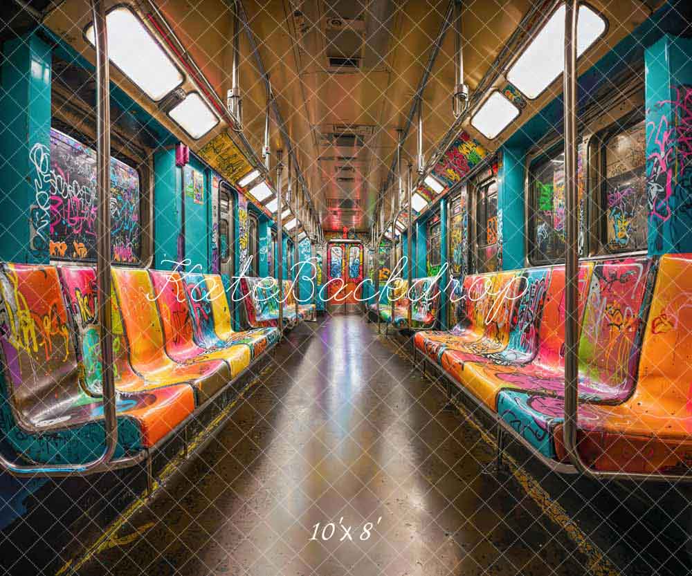 Kate Créatif Graffiti Métro Toile de fond conçue par Emetselch - Kate Backdrop FR