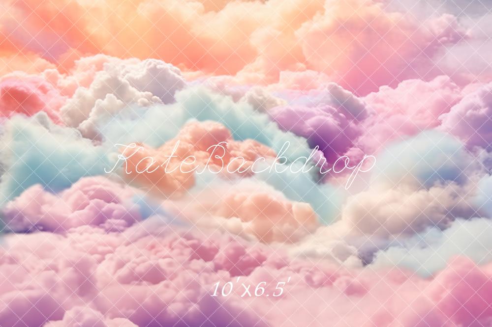 Kate Fantaisie Coloré Nuages Ciel Toile de fond conçue par Chain Photographie - Kate Backdrop FR