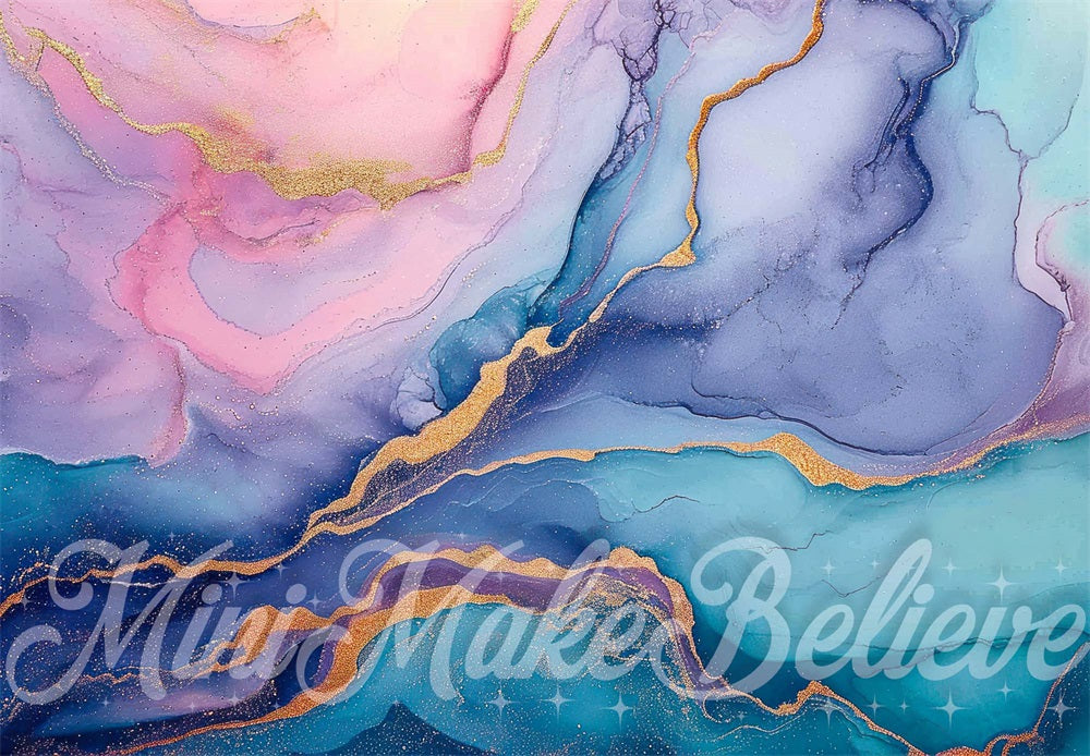 Kate Pastel Mur de Marbre Toile de fond conçue par Mini MakeBelieve - Kate Backdrop FR