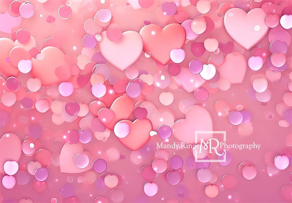 Kate Rose Cœur Paillettes Bokeh Toile de fond conçue par Mandy Ringe - Kate Backdrop FR