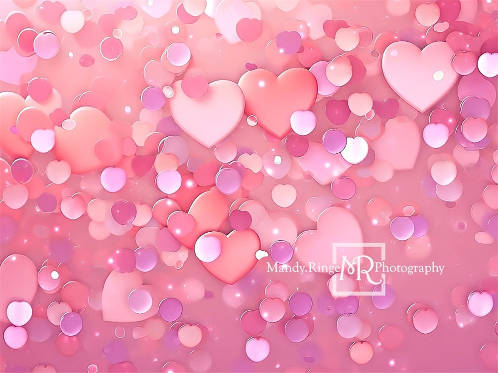 Kate Rose Cœur Paillettes Bokeh Toile de fond conçue par Mandy Ringe - Kate Backdrop FR