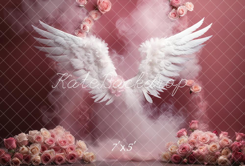 Kate Rose Fleurs Ailes d'anges Toile de fond conçue par Emetselch - Kate Backdrop FR