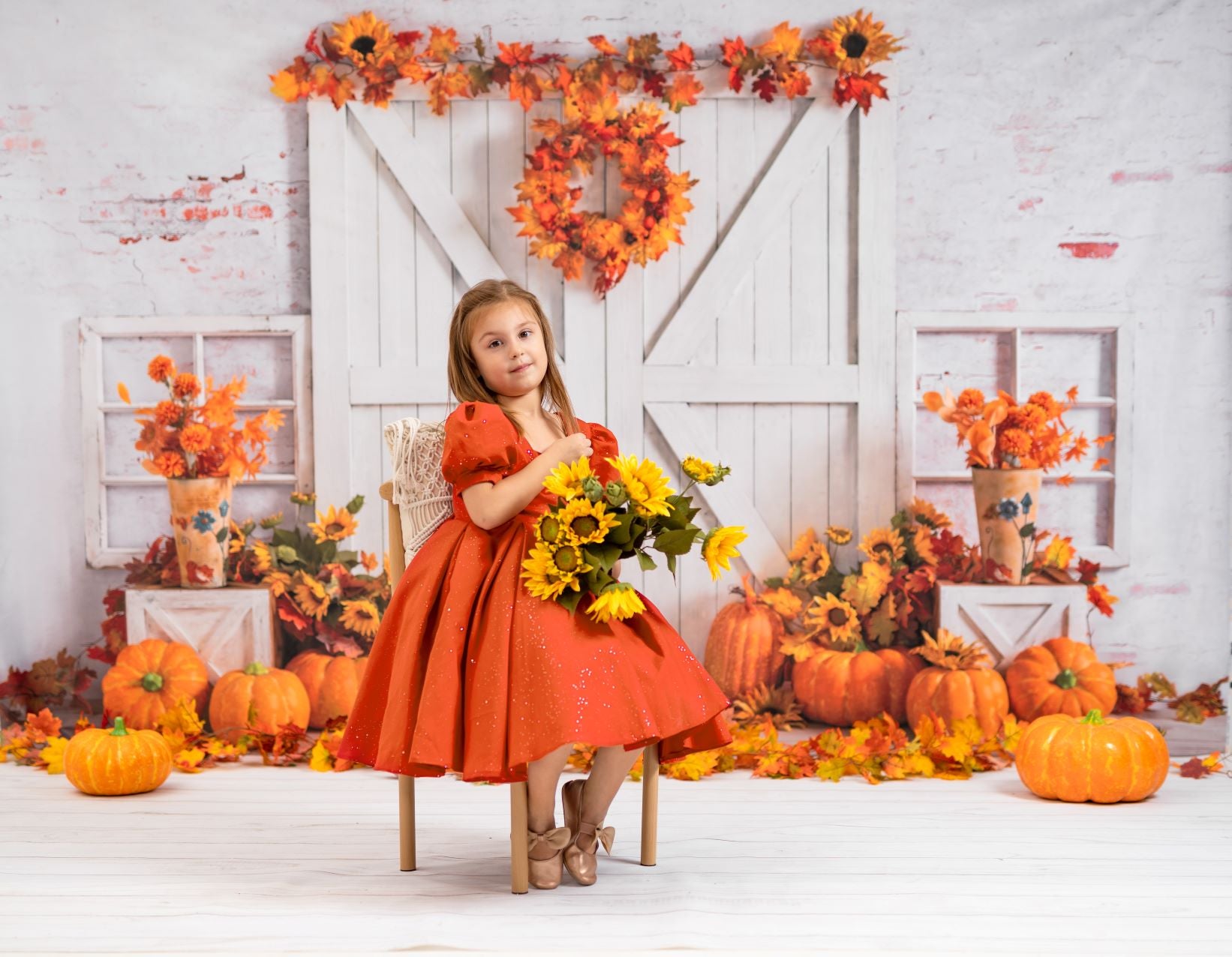 Kate Grange Action de grâces Citrouilles Automne Toile de fond conçu par Emetselch - Kate Backdrop FR