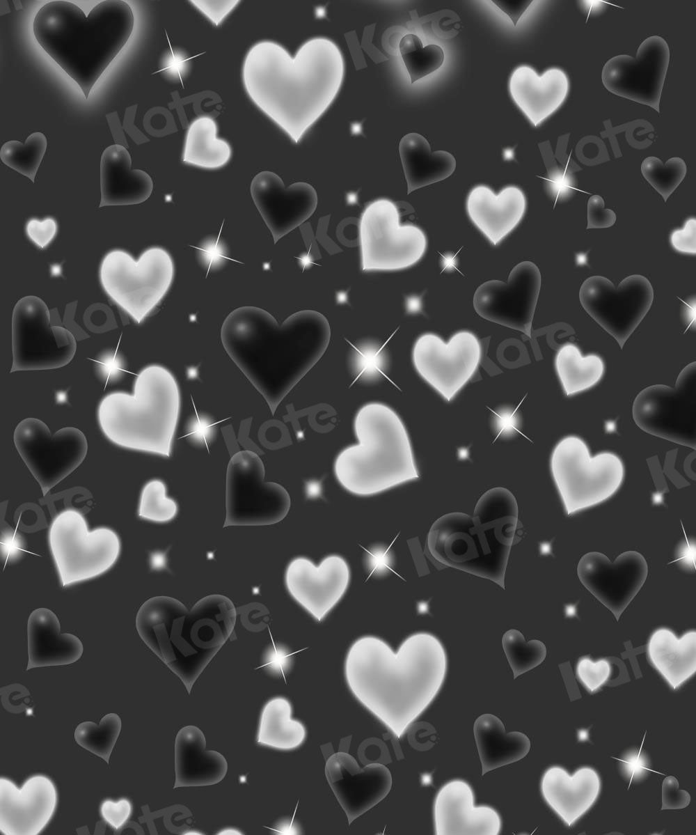 Kate Saint-Valentin Amour Noir Portrait Toile de fond pour la photographie - Kate Backdrop FR