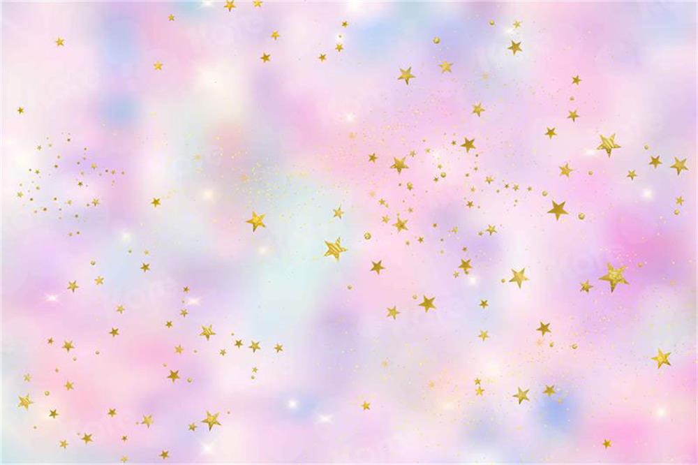 Kate Nuages roses Bébé Étoiles Toile de fond conçu par JFCC - Kate Backdrop FR