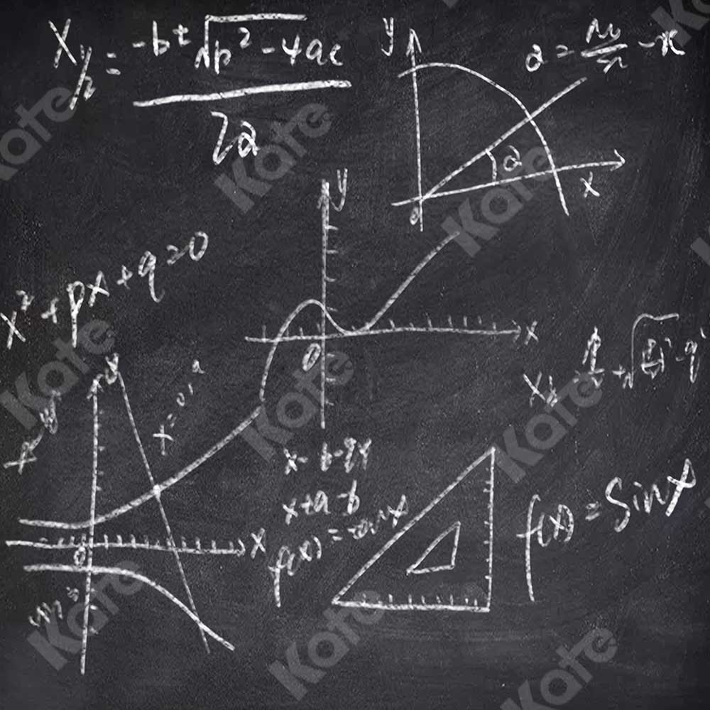 Kate Tableau Noir Retour à l'école Toile de fond pour la photographie conçue par JFCC - Kate Backdrop FR