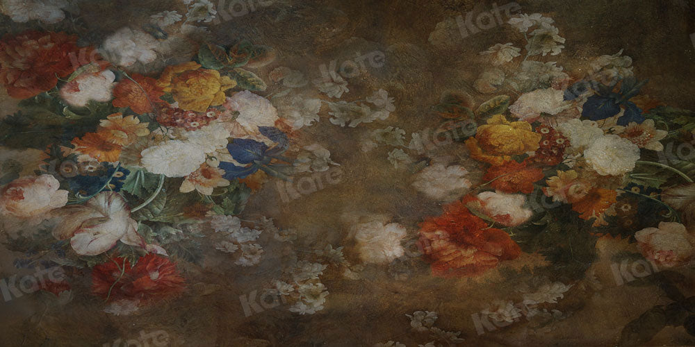 Kate Beaux-Arts Rétro Fleurs Toile de fond pour la photographie - Kate Backdrop FR
