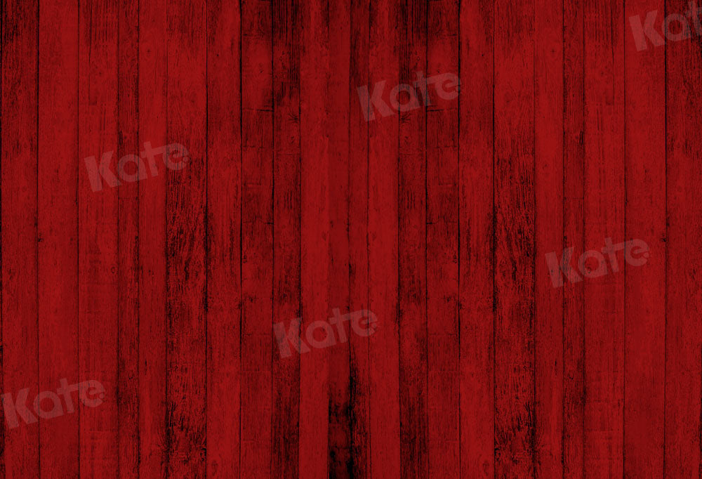 Kate Saint Valentin Rouge Planche de bois Toile de fond conçue par Chain Photographie - Kate Backdrop FR