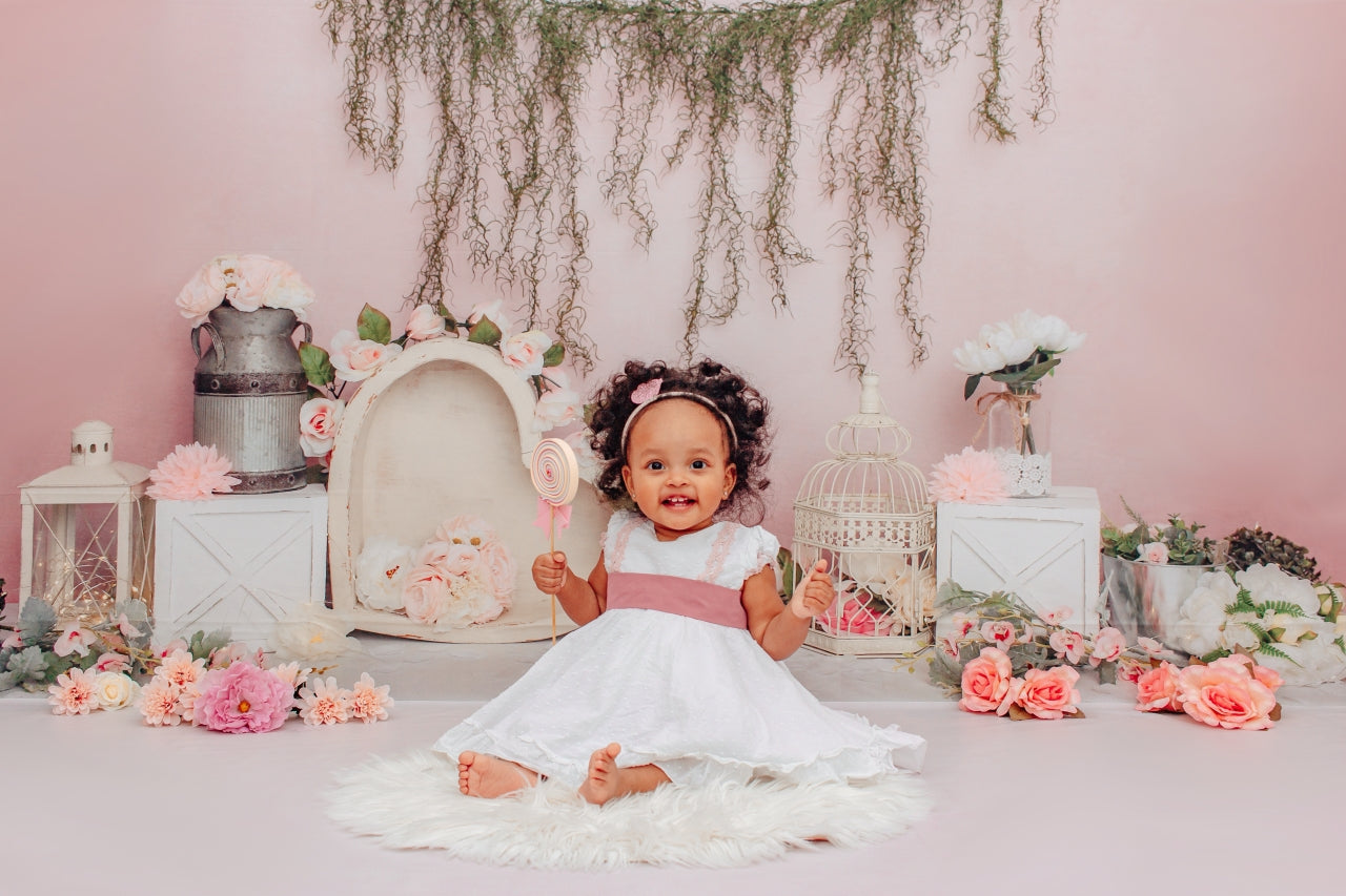 Kate Rose Fleurs Amour Anniversaire Toile de fond conçu par Melissa King - Kate Backdrop FR