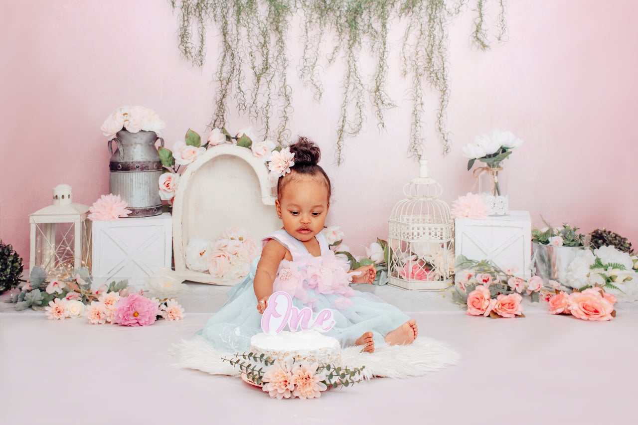 Kate Rose Fleurs Amour Anniversaire Toile de fond conçu par Melissa King - Kate Backdrop FR