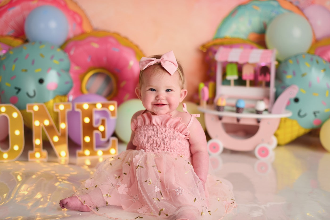 Kate Ballons Annviersaire Donut Kit Photo - Kate Backdrop FR