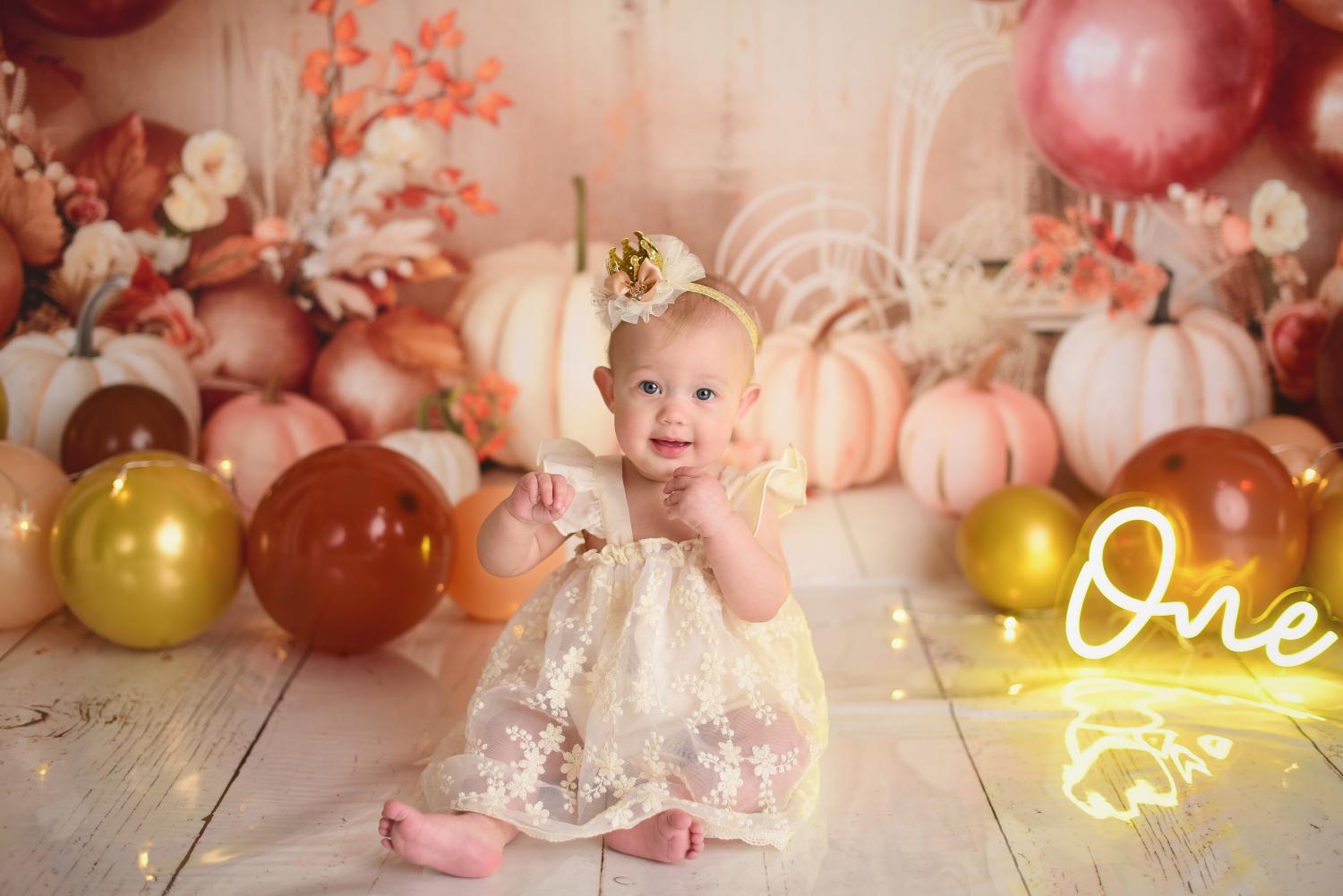 Kate Bohème Citrouilles Anniversaire Kit Photo - Kate Backdrop FR