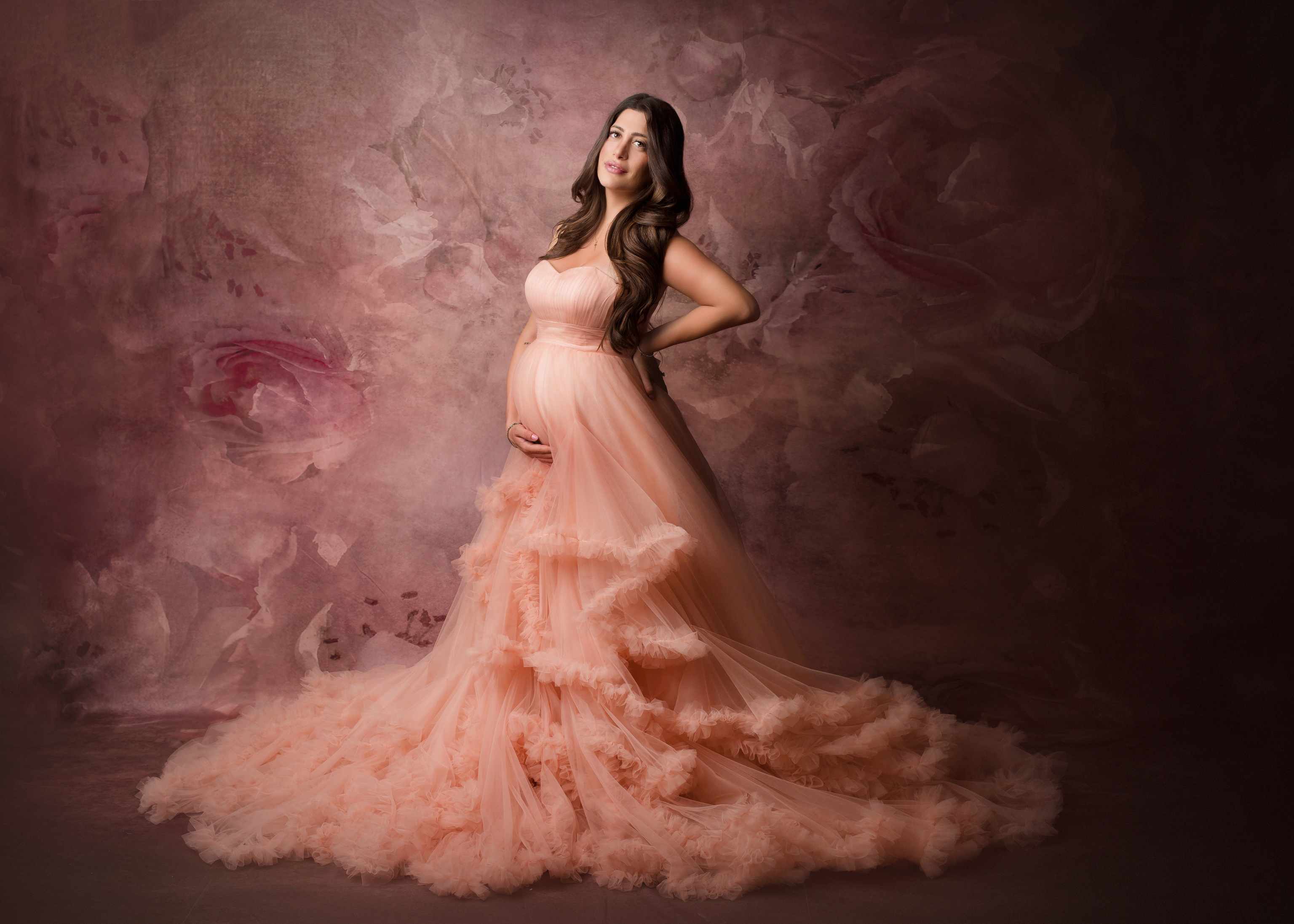 Kate Roses Fleurs Rétro Beaux-arts Rose Toile de fond pour la photographie - Kate Backdrop FR