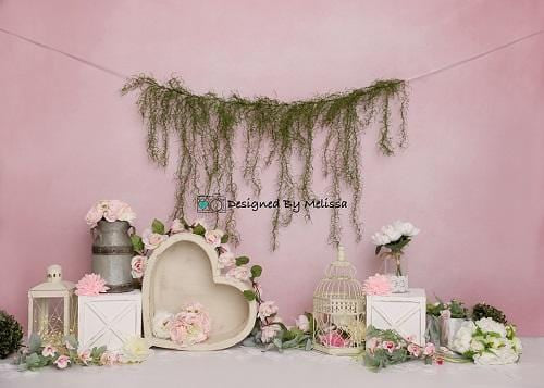 Kate Rose Fleurs Amour Anniversaire Toile de fond conçu par Melissa King - Kate Backdrop FR